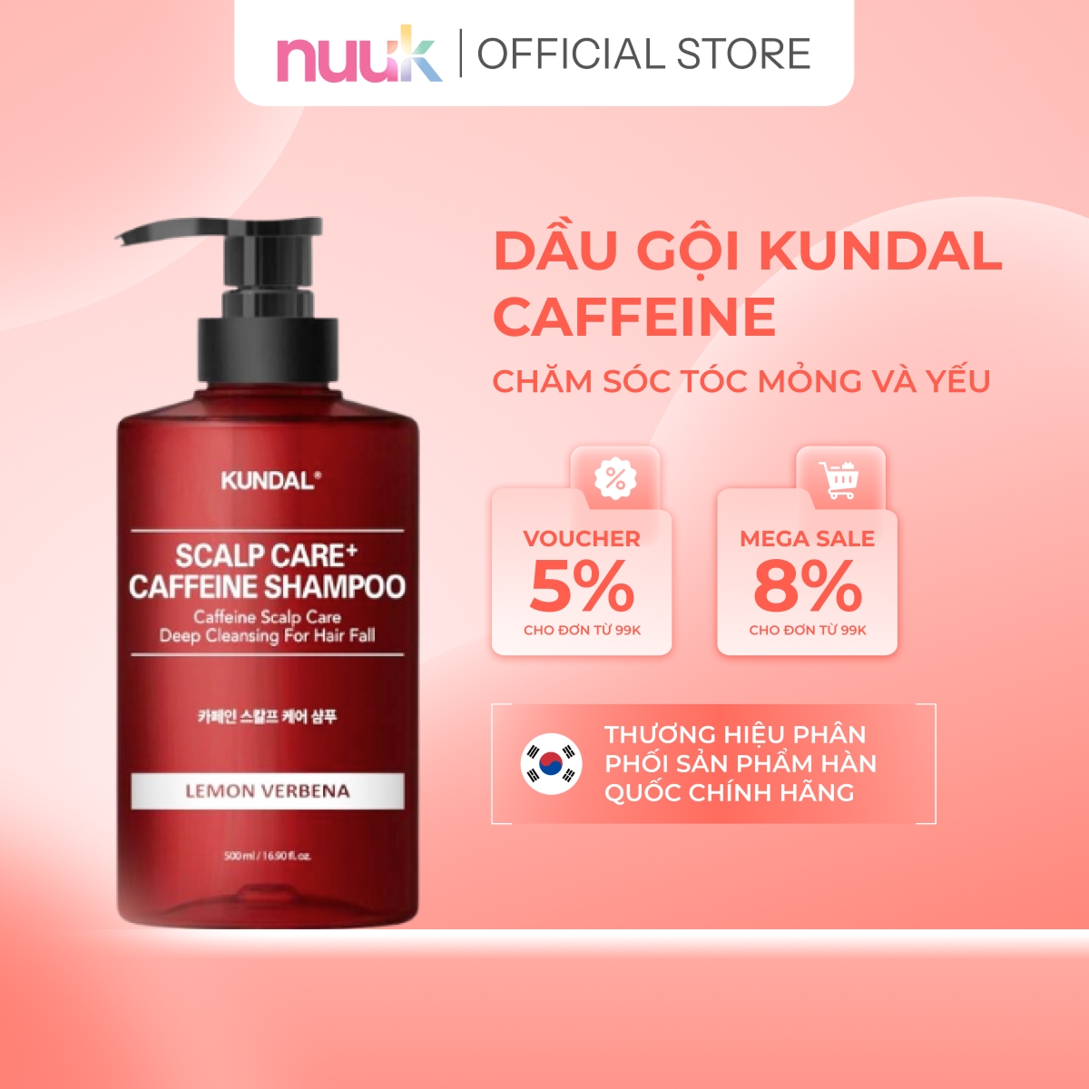 Dầu Gội Ngăn Rụng Tóc Kundal Caffeine