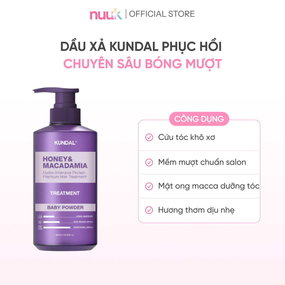 Dầu Xả Phục Hồi Tóc Kundal Honey Macadamia 2 Dầu Xả Phục Hồi Tóc Kundal Honey Macadamia - Ảnh 2