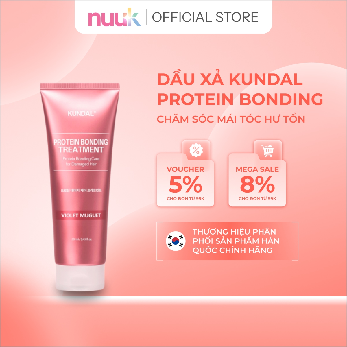 Dầu Xả Phục Hồi Tóc Kundal Protein Bonding