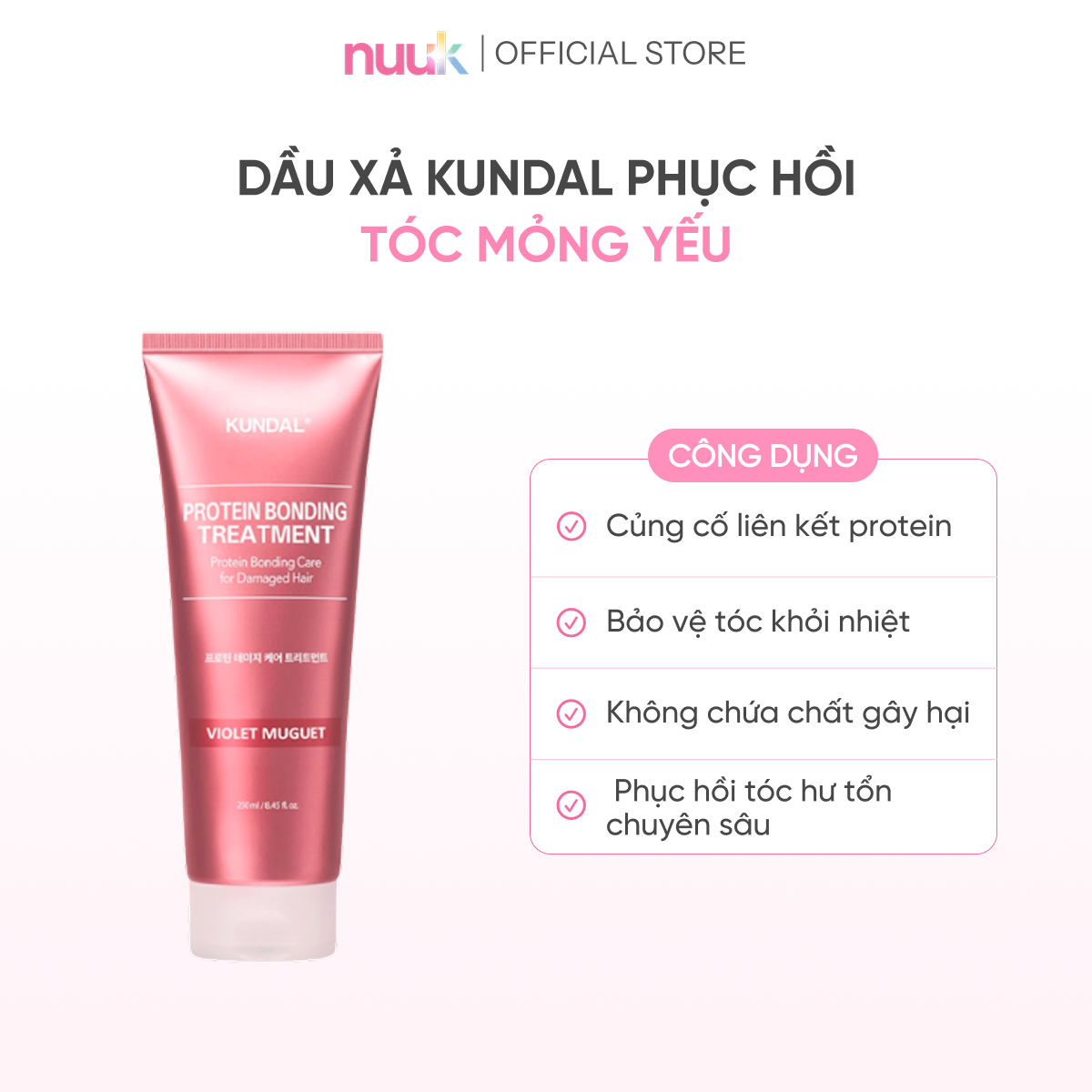 Dầu Xả Phục Hồi Tóc Hư Tổn Kundal Protein Bonding 2 Dầu Xả Phục Hồi Tóc Hư Tổn Kundal Protein Bonding - Ảnh 2