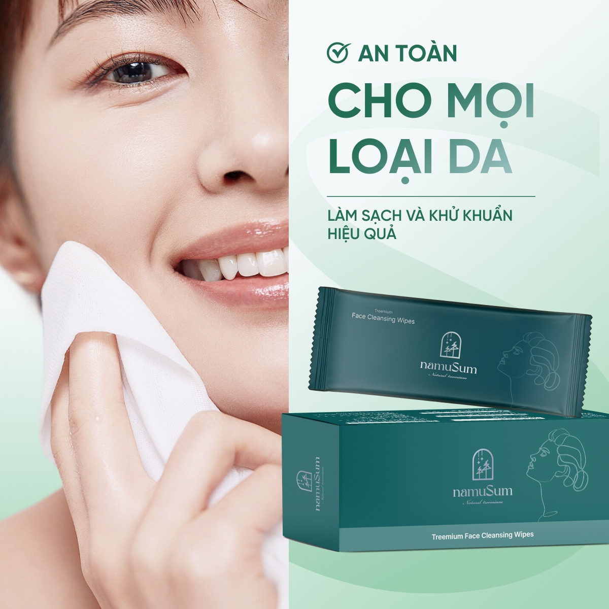 Khăn Giấy Ướt Tẩy Trang namuSum Tinh Chất Thông Đỏ Dịu Nhẹ, Làm Sạch Makeup Hiệu Quả 5 Khăn Giấy Ướt Tẩy Trang namuSum Tinh Chất Thông Đỏ Dịu Nhẹ, Làm Sạch Makeup Hiệu Quả - Ảnh 5