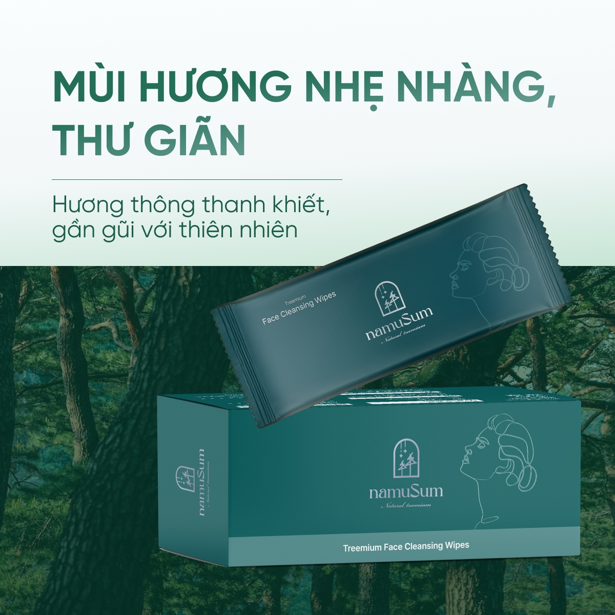 Khăn Giấy Ướt Tẩy Trang namuSum Tinh Chất Thông Đỏ Dịu Nhẹ, Làm Sạch Makeup Hiệu Quả 6 Khăn Giấy Ướt Tẩy Trang namuSum Tinh Chất Thông Đỏ Dịu Nhẹ, Làm Sạch Makeup Hiệu Quả - Ảnh 6