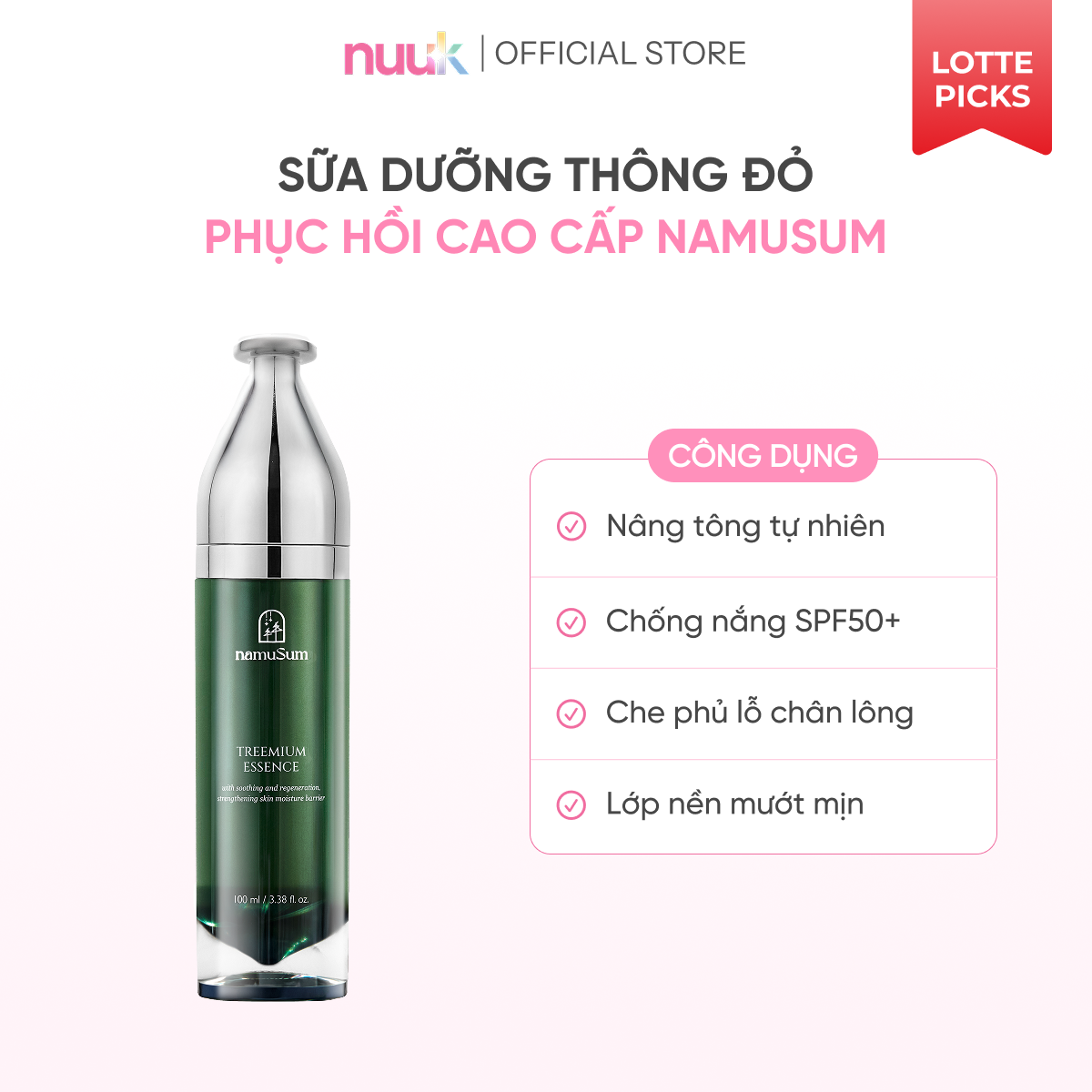 Sữa Dưỡng Phục Hồi Tinh Chất Thông Đỏ namuSum 2 Sữa Dưỡng Phục Hồi Tinh Chất Thông Đỏ namuSum - Ảnh 2