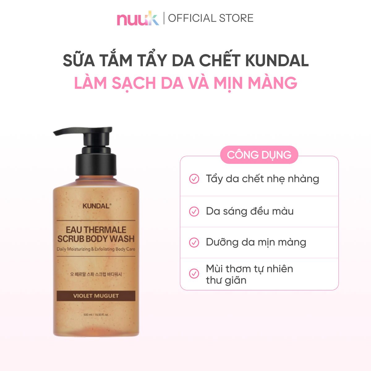 Sữa Tắm Tẩy Tế Bào Chết Kundal Eau Thermale 2 Sữa Tắm Tẩy Tế Bào Chết Kundal Eau Thermale - Ảnh 2