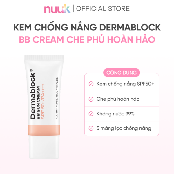kem chong nang dermablock bb suncream