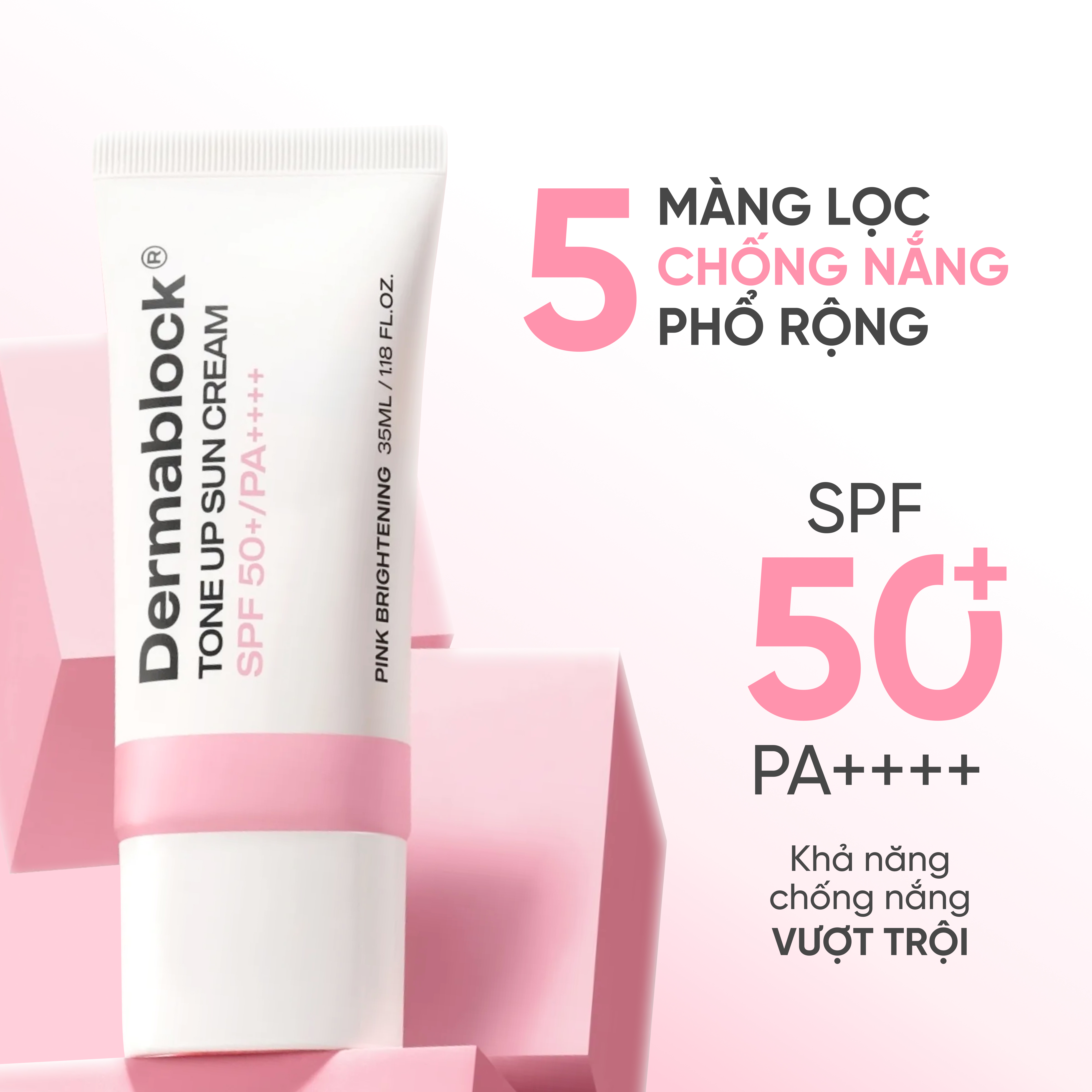 Kem Chống Nắng Dermablock Tone Up Sunscreen SPF50+ PA++++ 35ml 6 Kem Chống Nắng Dermablock Tone Up Sunscreen SPF50+ PA++++ 35ml - Ảnh 6