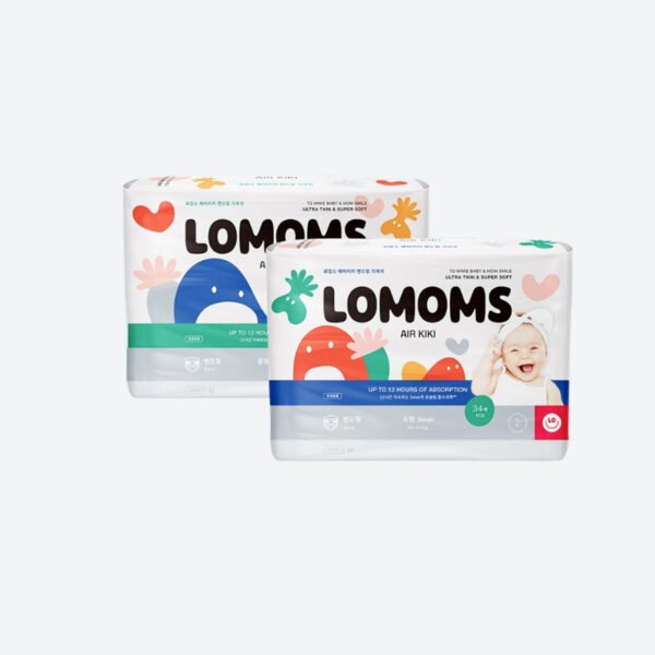 LOTTE Home Shopping 33 Bỉm Lomoms Air Kiki - Bỉm Dán & Bỉm Quần Đủ Size