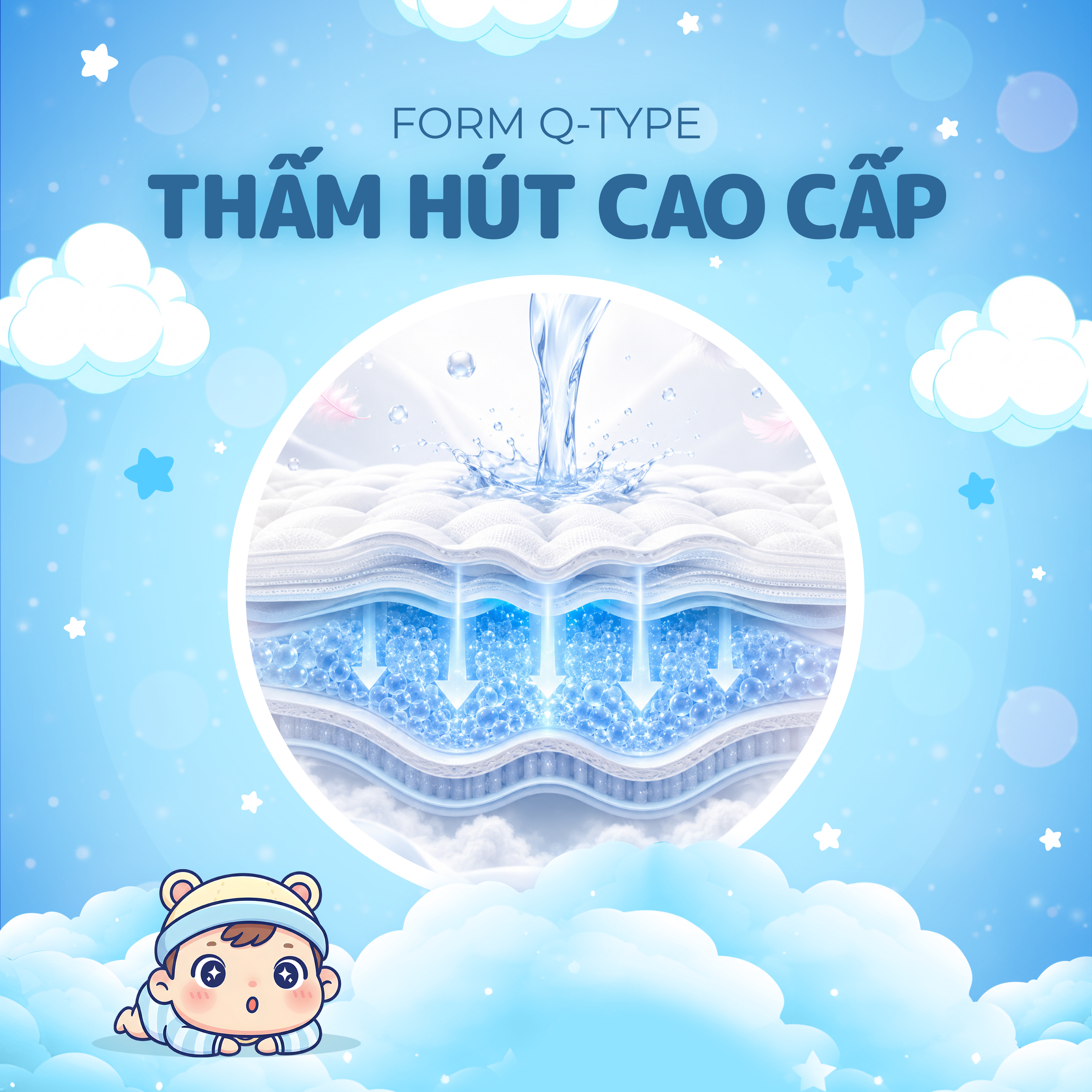 Bỉm Quần Đêm Lomoms Bam Bam Bam 22 bỉm quần đêm lomoms bam bam bam cho bé từ 8kg